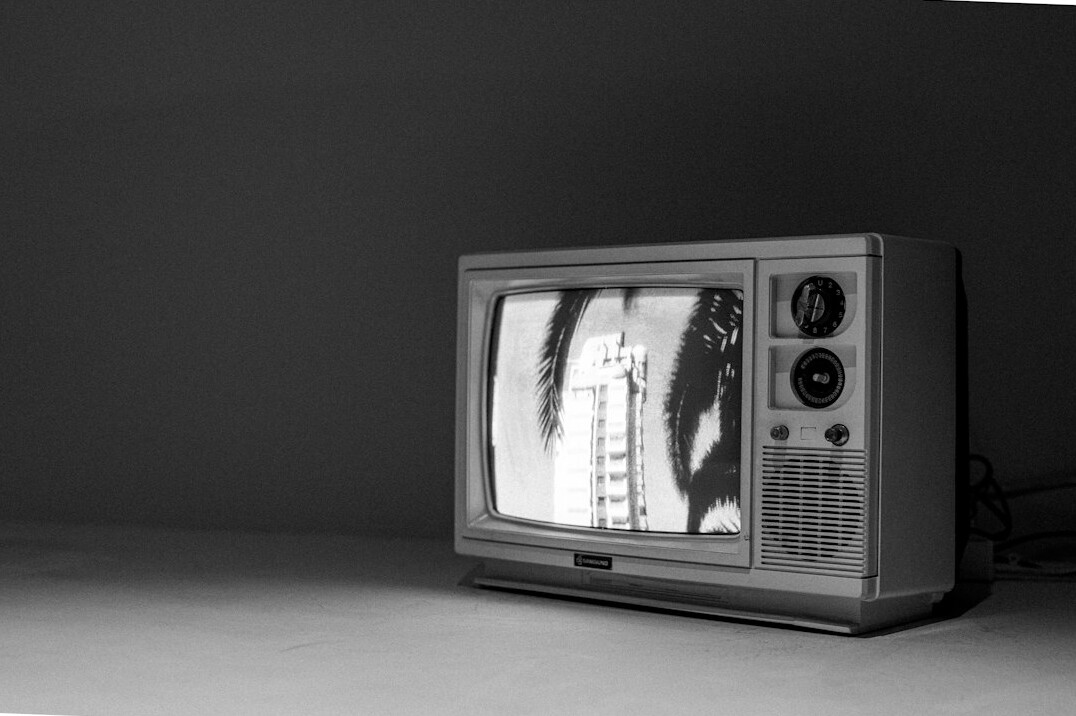 people watching old tv